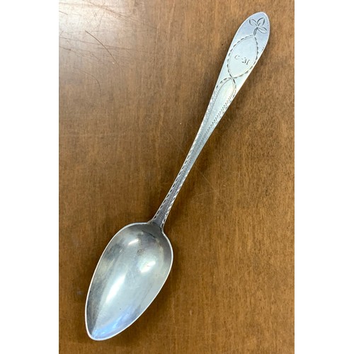 138 - Silver Irish provincial silver desert Spoon by John Whelpley (with Whelpley makers mark), Cork. Brig... 