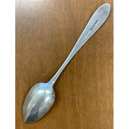 138 - Silver Irish provincial silver desert Spoon by John Whelpley (with Whelpley makers mark), Cork. Brig... 