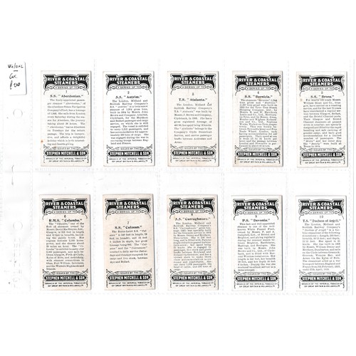 318 - Mitchell's 1925 River & Coastal Steamers full set of 70 in very good to excellent condition. Cat. £3... 