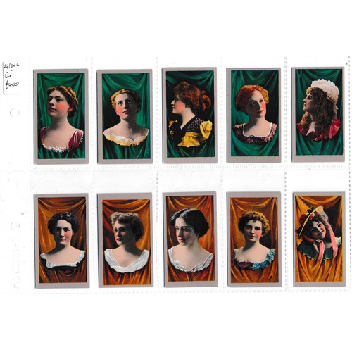 338 - American Tobacco C0. 1900 'Beauties, curtain background' complete set of 25, very good to excellent ... 