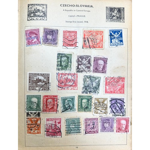 8 - World childhood stamp collection in three albums / stockbooks, to include; Australia, Belgium, China... 