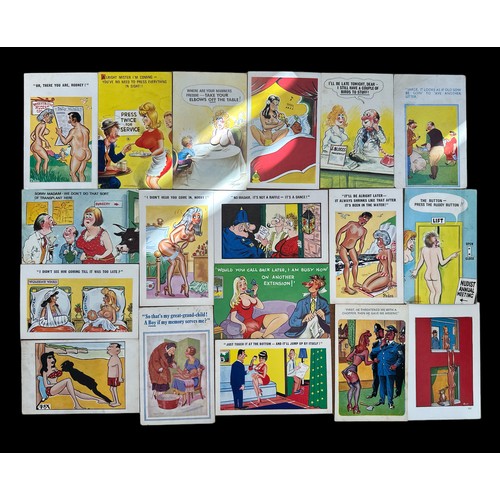 243 - Selection of various Saucy Postcards including Rex, Trow, Sol, Quip, Fitzpatrick, Donald McGill, Tay... 