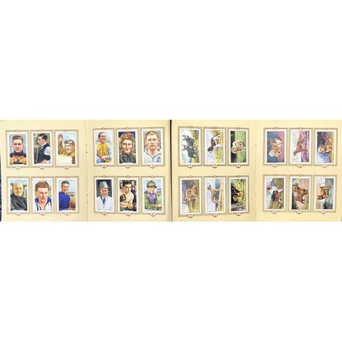 308 - A collection of cigarette cards with a selection of Gallaher, Player and Wills sets in penny albums,... 