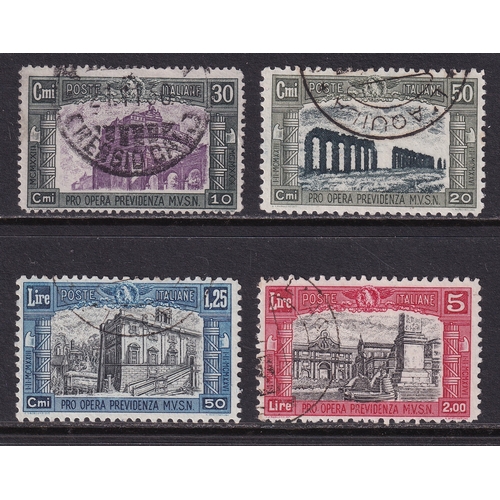 64 - Italy 1928 Second National Defence Issue (SG 219-222), Used, Cat Val £400.