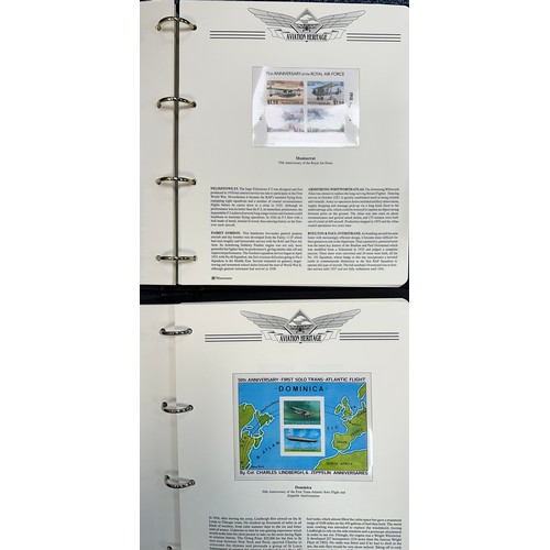 92 - Aviation, three Westminster Aviation Heritage albums with commemorative stamps, Miniature Sheets and... 