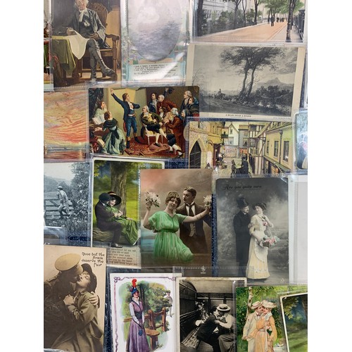 247 - Miscellaneous, interesting postcard collection in sleeves, various including Artworks, British Museu... 