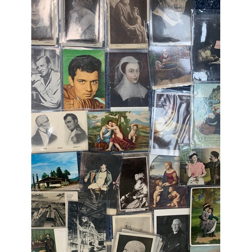 247 - Miscellaneous, interesting postcard collection in sleeves, various including Artworks, British Museu... 