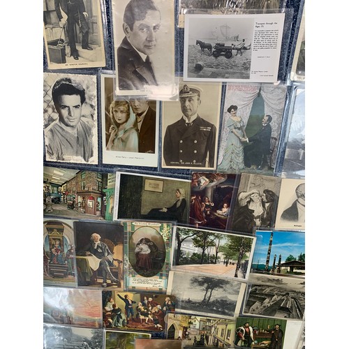 247 - Miscellaneous, interesting postcard collection in sleeves, various including Artworks, British Museu... 