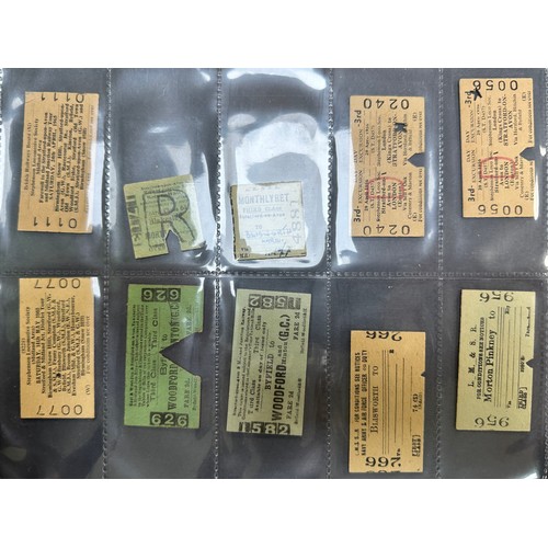 235 - Collection of train tickets (220+), all in plastic sleeves, in good to very good condition with seas... 