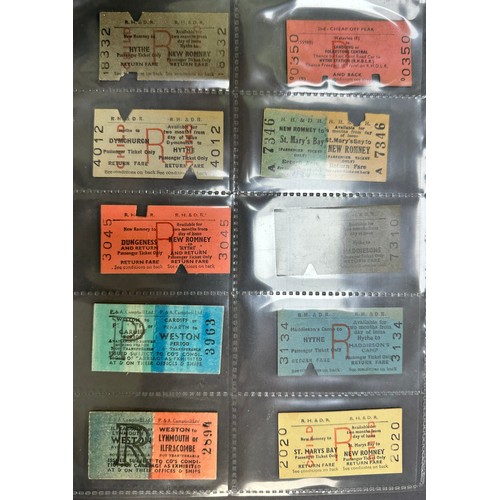 235 - Collection of train tickets (220+), all in plastic sleeves, in good to very good condition with seas... 