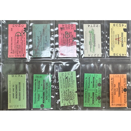 235 - Collection of train tickets (220+), all in plastic sleeves, in good to very good condition with seas... 