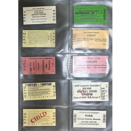 235 - Collection of train tickets (220+), all in plastic sleeves, in good to very good condition with seas... 