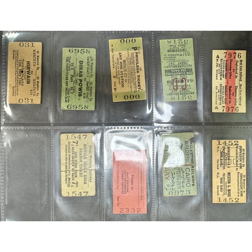 235 - Collection of train tickets (220+), all in plastic sleeves, in good to very good condition with seas... 