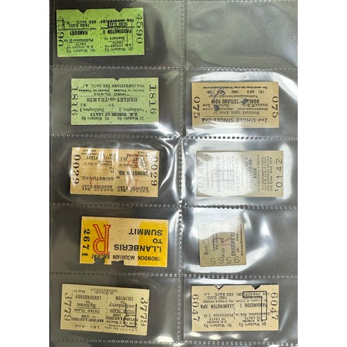 235 - Collection of train tickets (220+), all in plastic sleeves, in good to very good condition with seas... 