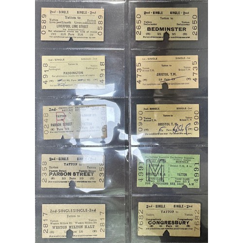 235 - Collection of train tickets (220+), all in plastic sleeves, in good to very good condition with seas... 