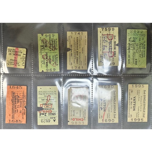 235 - Collection of train tickets (220+), all in plastic sleeves, in good to very good condition with seas... 