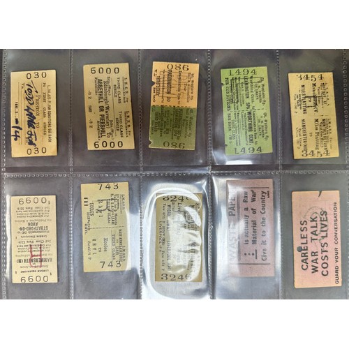 235 - Collection of train tickets (220+), all in plastic sleeves, in good to very good condition with seas... 