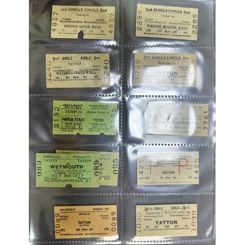 235 - Collection of train tickets (220+), all in plastic sleeves, in good to very good condition with seas... 