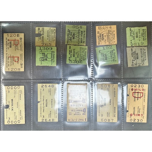 235 - Collection of train tickets (220+), all in plastic sleeves, in good to very good condition with seas... 