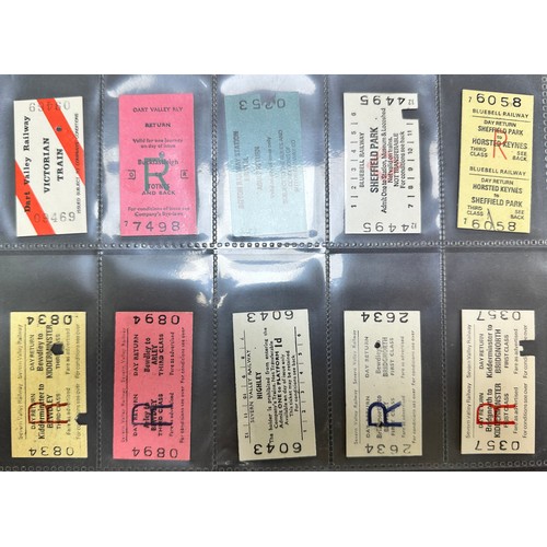 235 - Collection of train tickets (220+), all in plastic sleeves, in good to very good condition with seas... 