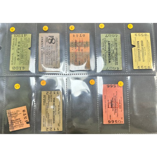 235 - Collection of train tickets (220+), all in plastic sleeves, in good to very good condition with seas... 