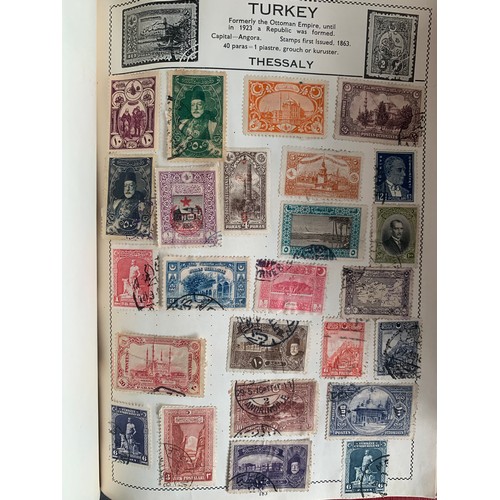 5 - World stamp collection in childhood boxed well-filled The Novaleaf Illustrated Stamp Album (with ori... 