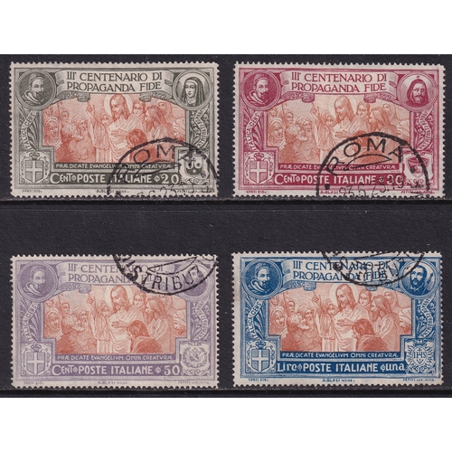 62 - Italy 1923 Tercentenary of the Congregation `DE PROPAGANDA FIDE` set of 4 (SG 129-132), Used, Cat Va... 