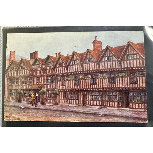 248 - Postcards - Stratford-Upon-Avon (100), depicting views of Stratford Town including The Old Memorial ... 