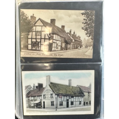 248 - Postcards - Stratford-Upon-Avon (100), depicting views of Stratford Town including The Old Memorial ... 