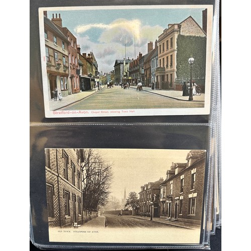 248 - Postcards - Stratford-Upon-Avon (100), depicting views of Stratford Town including The Old Memorial ... 