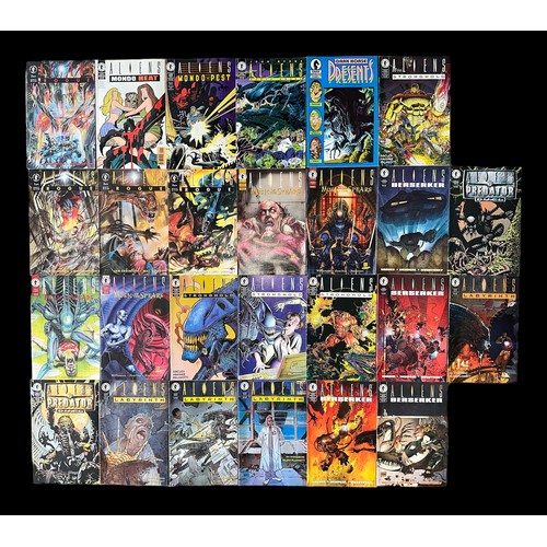 206 - Dark Horse Comics Aliens. To include Aliens Vs Predator Duel 1-2, Aliens Labyrinth 1-4, Aliens Berse... 
