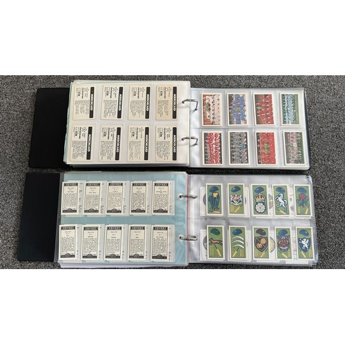 362 - Collection of sporting trade and cigarette cards, sleeved in four albums, in variable condition with... 