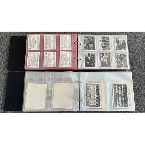 362 - Collection of sporting trade and cigarette cards, sleeved in four albums, in variable condition with... 