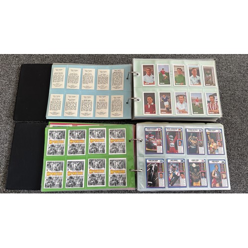 362 - Collection of sporting trade and cigarette cards, sleeved in four albums, in variable condition with... 