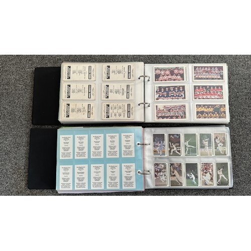 362 - Collection of sporting trade and cigarette cards, sleeved in four albums, in variable condition with... 