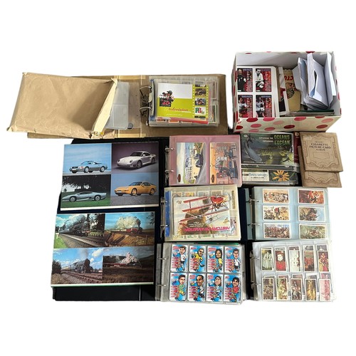 368 - A collection of trade cards, sleeved in 6 albums plus some loose in a box, generally in very good to... 