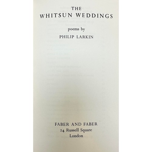 169 - LARKIN, PHILIP. ‘The Whitsun Weddings’ poems by Philip Larkin, First Edition. Faber and Faber, Londo... 
