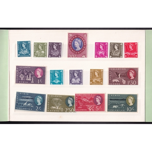 76 - Kenya, Uganda and Tanganyika 1960 QEII set of 16 (SG 183-198), UM, Cat Val £70 in special commemorat... 