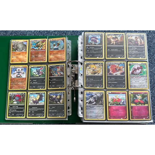 396 - Folder containing 8 near complete Pokemon sets from the XY series. Sets are Kalos starter set, Flash... 