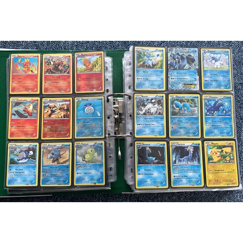 396 - Folder containing 8 near complete Pokemon sets from the XY series. Sets are Kalos starter set, Flash... 