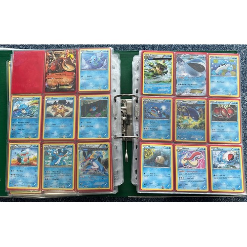 396 - Folder containing 8 near complete Pokemon sets from the XY series. Sets are Kalos starter set, Flash... 