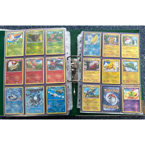 396 - Folder containing 8 near complete Pokemon sets from the XY series. Sets are Kalos starter set, Flash... 