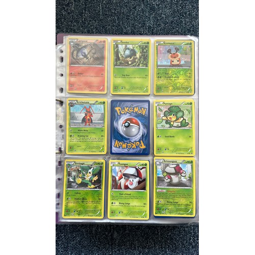 397 - Folder containing Pokemon cards from Black & White series. 2x complete sets are Black & White series... 