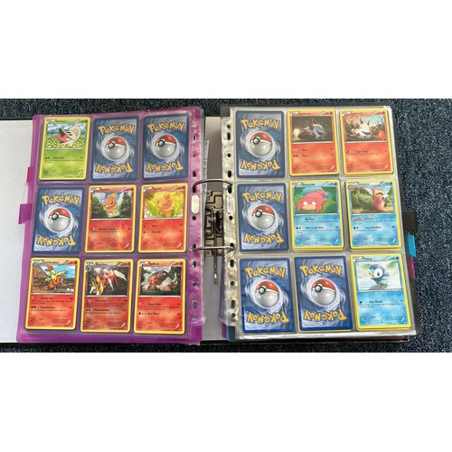 397 - Folder containing Pokemon cards from Black & White series. 2x complete sets are Black & White series... 