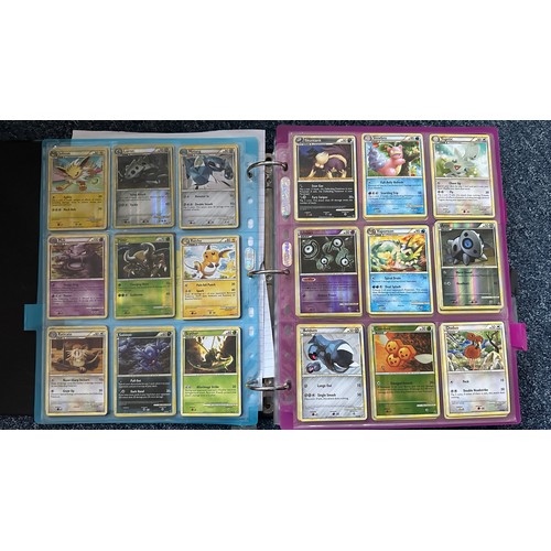 398 - Folder containing Pokemon card sets from Heart Gold & Soul Silver, Platinum Series. 1x complete set ... 