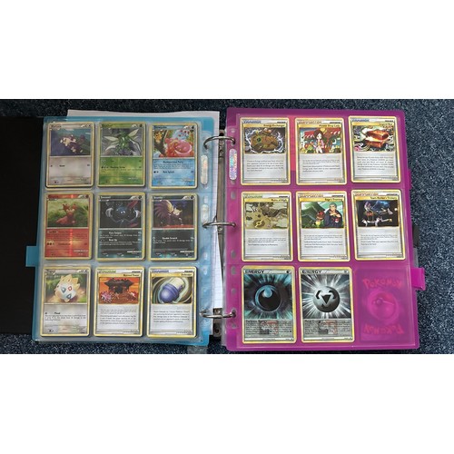 398 - Folder containing Pokemon card sets from Heart Gold & Soul Silver, Platinum Series. 1x complete set ... 