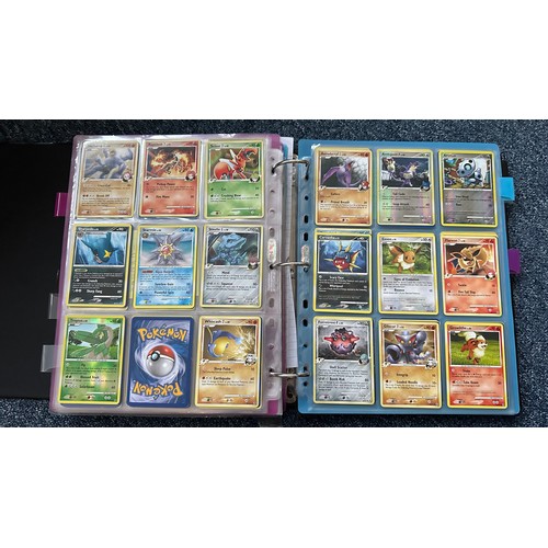 398 - Folder containing Pokemon card sets from Heart Gold & Soul Silver, Platinum Series. 1x complete set ... 