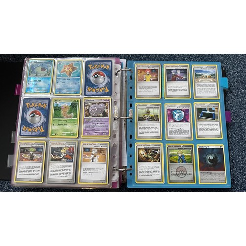 398 - Folder containing Pokemon card sets from Heart Gold & Soul Silver, Platinum Series. 1x complete set ... 