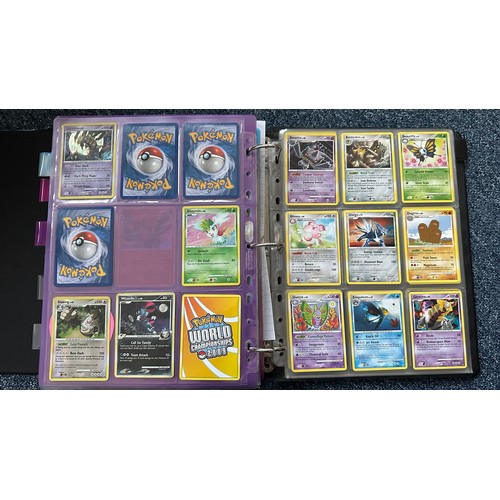 398 - Folder containing Pokemon card sets from Heart Gold & Soul Silver, Platinum Series. 1x complete set ... 