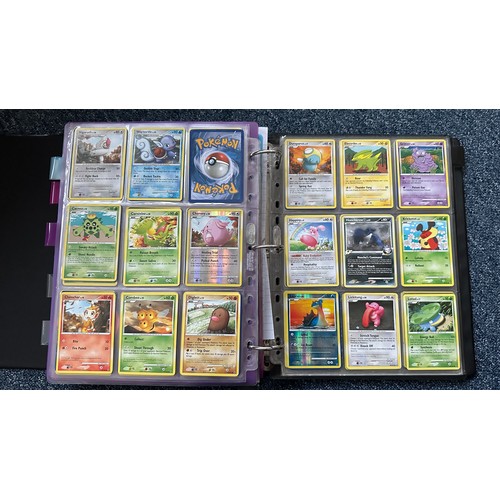 398 - Folder containing Pokemon card sets from Heart Gold & Soul Silver, Platinum Series. 1x complete set ... 